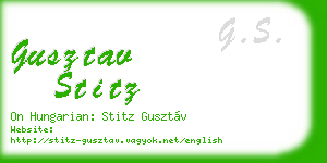 gusztav stitz business card